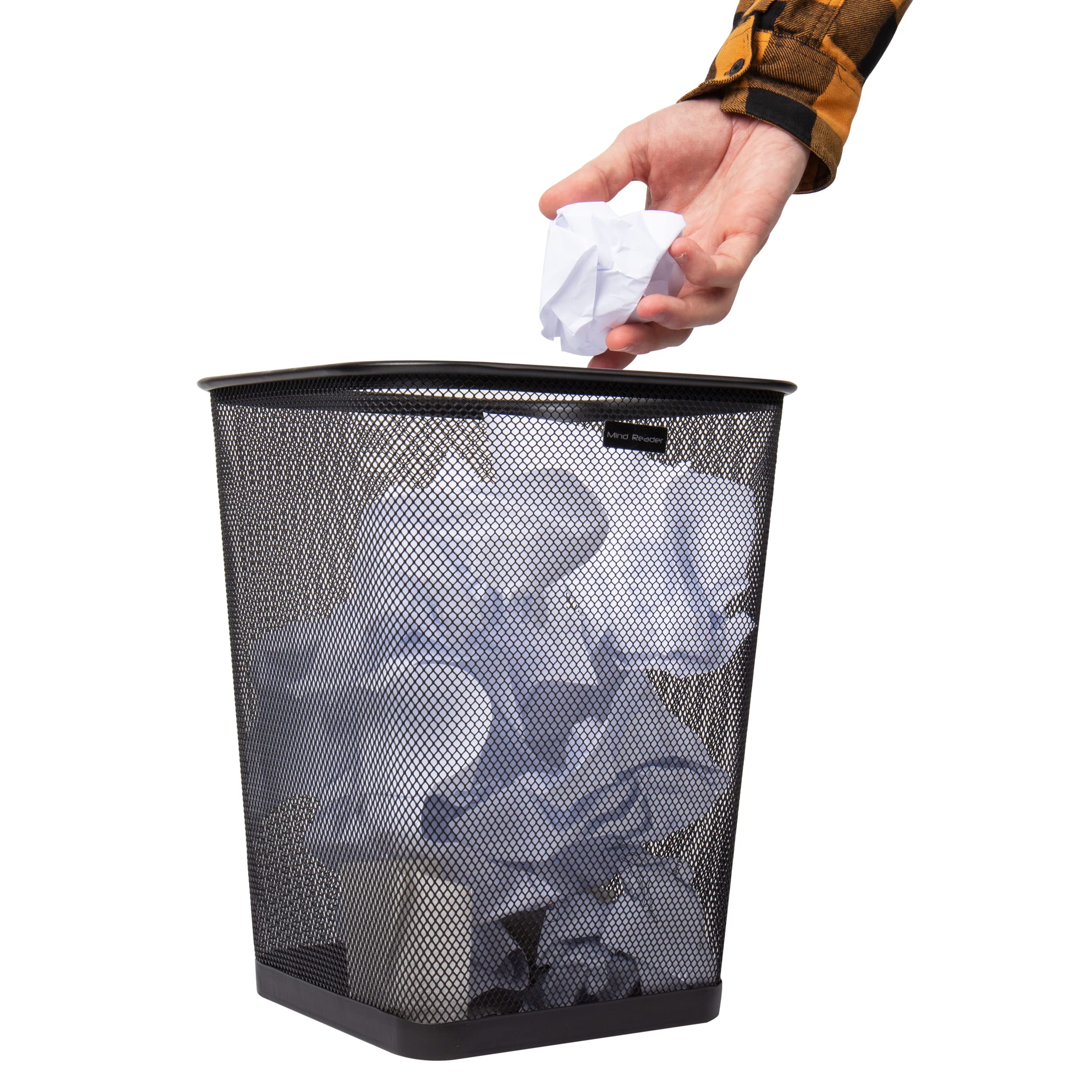 Foto 7 pulgar | Trash Can Mind Reader Mesh Square, 9,75 De Largo X 9,75 De Ancho X 12,25 De Alto, Negro - Venta Internacional.
