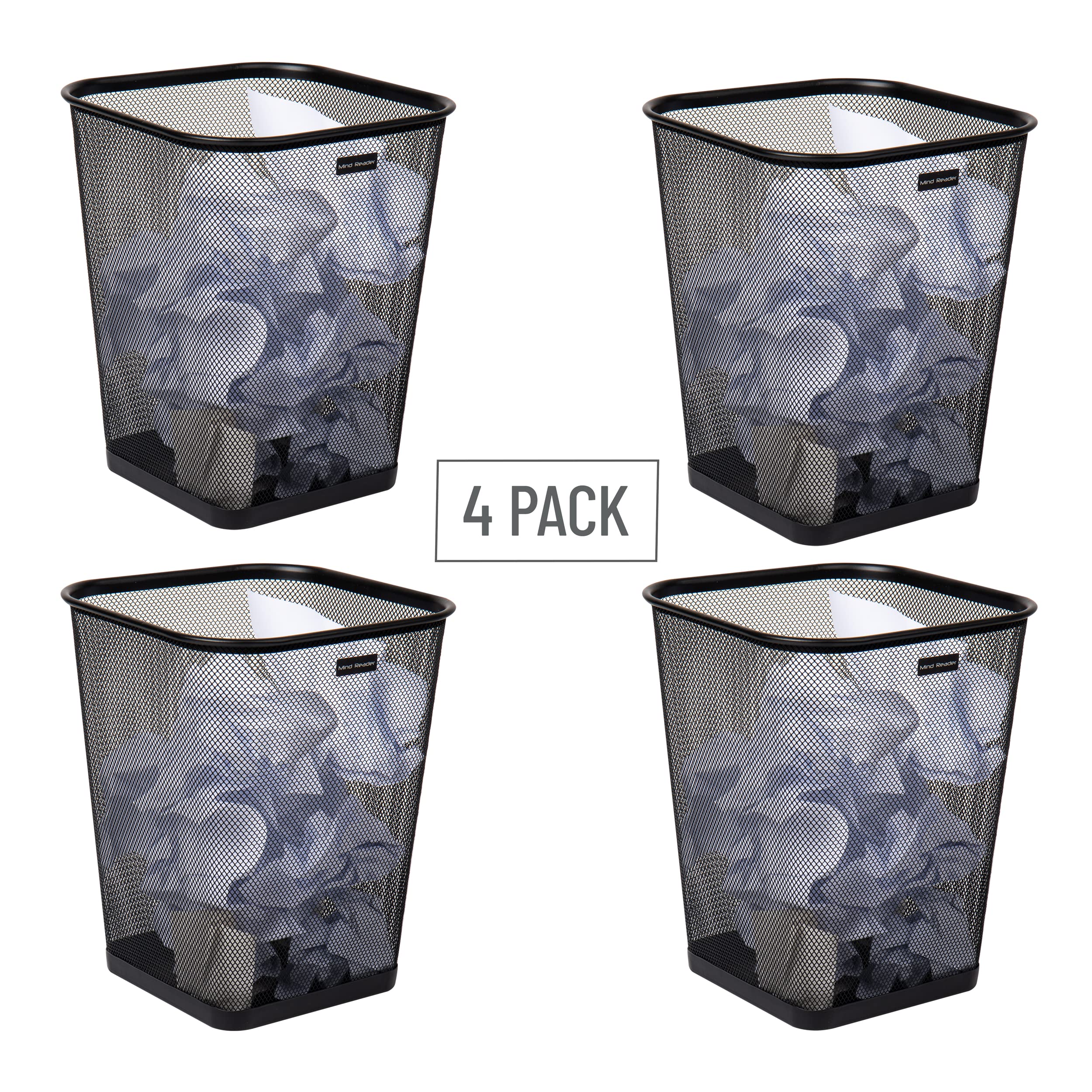 Foto 8 pulgar | Trash Can Mind Reader Mesh Square, 9,75 De Largo X 9,75 De Ancho X 12,25 De Alto, Negro - Venta Internacional.
