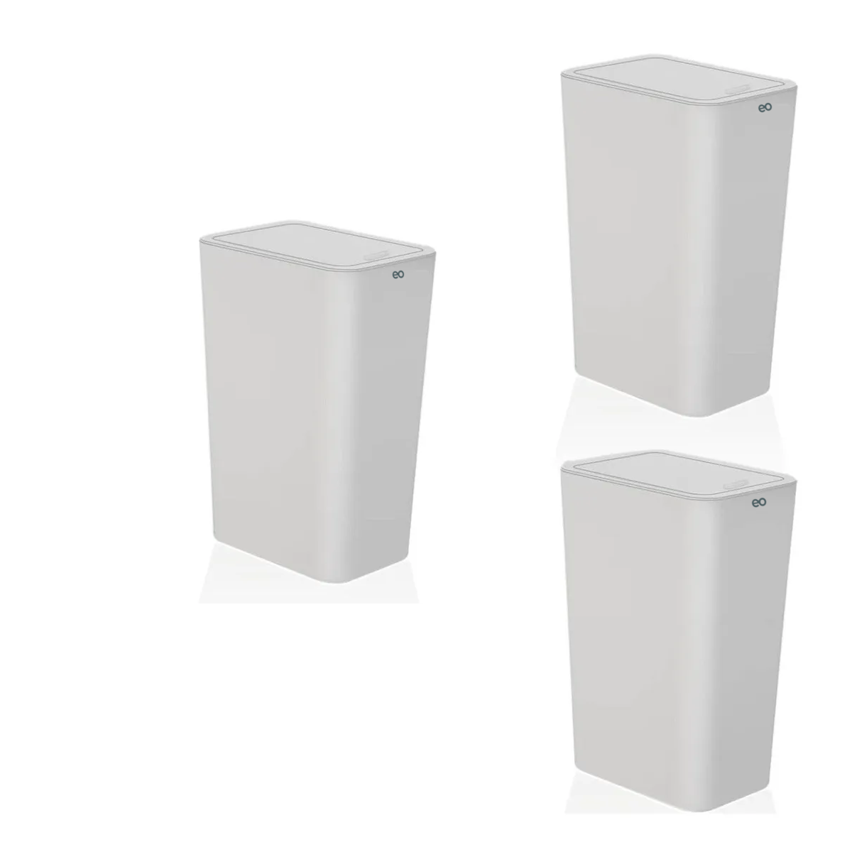 Foto 2 pulgar | Bote De Basura Con Tapa Para Baño Cocina Set 3 Cubos  Eo Safe Imports Esi-20592 Multicolor