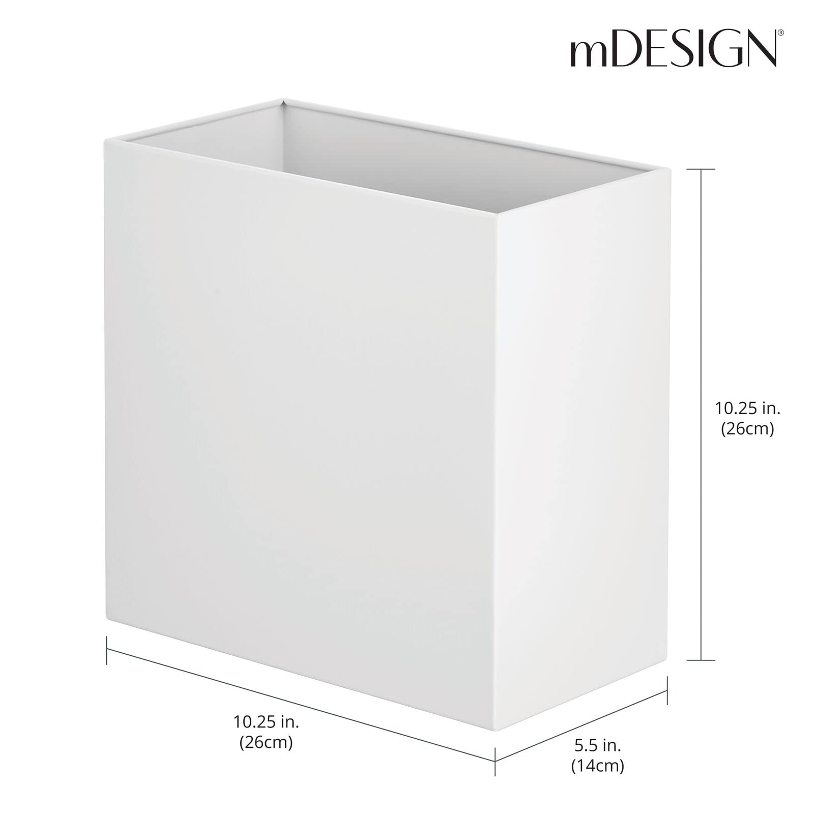 Foto 4 pulgar | Bote De Basura Mdesign Linn Collection  9.1 L  Para Baño  Color Blanco - Venta Internacional.