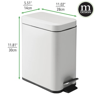 Foto 3 | Cubo De Basura Con Pedal Diseño M Con Tapa Y Cubo De Plástico De 5 Litros - Venta Internacional.