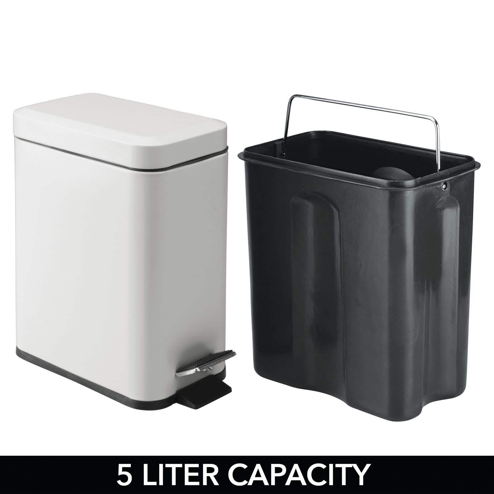 Foto 5 pulgar | Cubo De Basura Con Pedal  Diseño M  Con Tapa Y Cubo De Plástico De 5 Litros - Venta Internacional.
