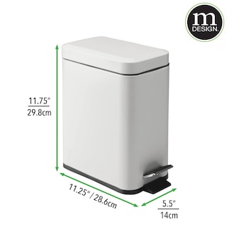 Foto 7 | Cubo De Basura Con Pedal Diseño M Con Tapa Y Cubo De Plástico De 5 Litros - Venta Internacional.