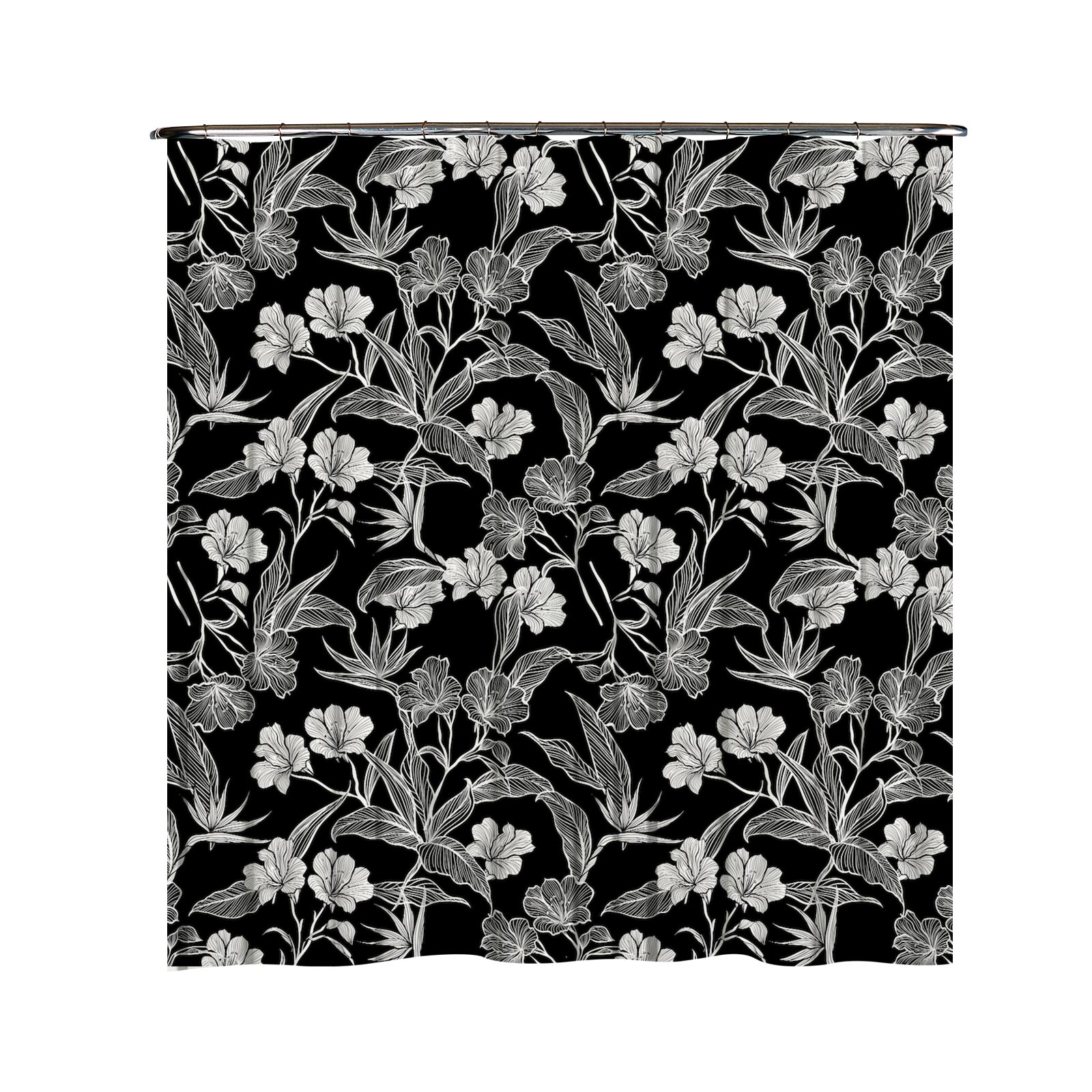 Cortina para Baño Providencia Black Roses