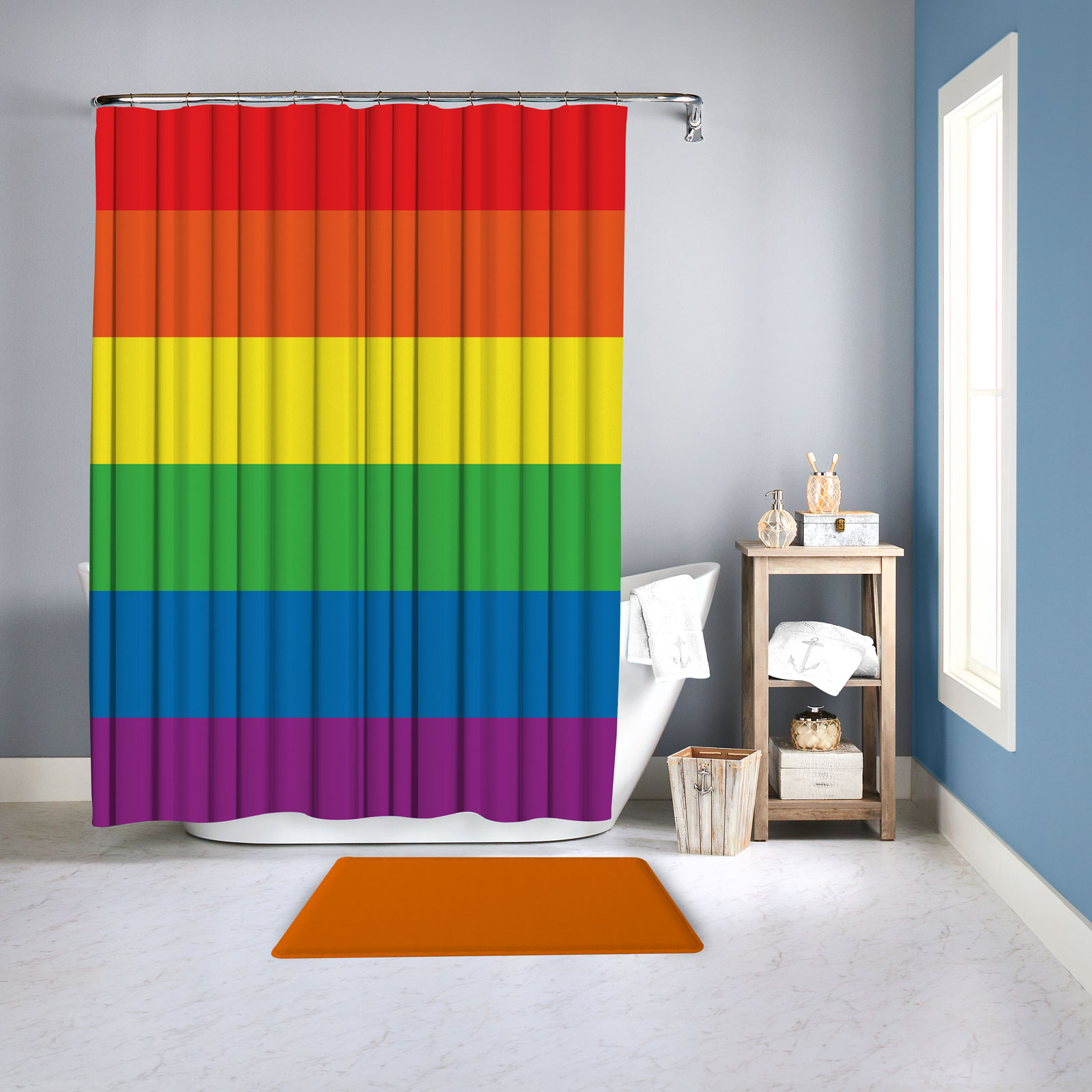 Foto 2 | Cortina para Baño PROVIDENCIA Pride Rayas Multicolor