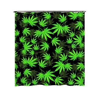 Foto 1 | Cortina para Baño PROVIDENCIA Weed Green color Negro