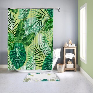 Foto 2 | Cortina para Baño Providencia Tropical color Verde