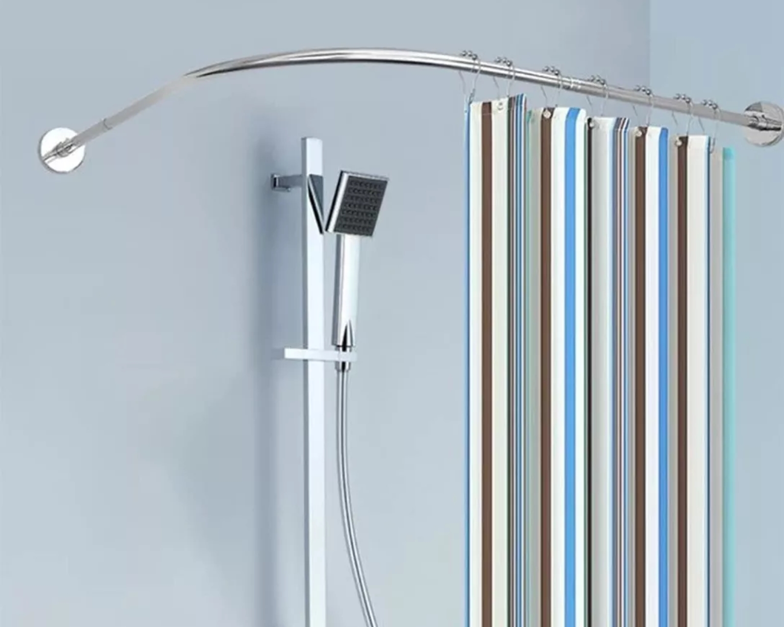 Foto 4 pulgar | Tubo para Cortina de Baño en Escuadra Ajustable 80 x 100 cm