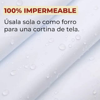 Foto 4 | Cortina De Baño Impermeable 180 X 180cm Color Blanco + Ganchos De Acero