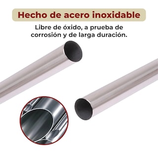Foto 6 | Tubo para Cortina de Baño Barra Ajustable 1.1 x 2 m Plateado