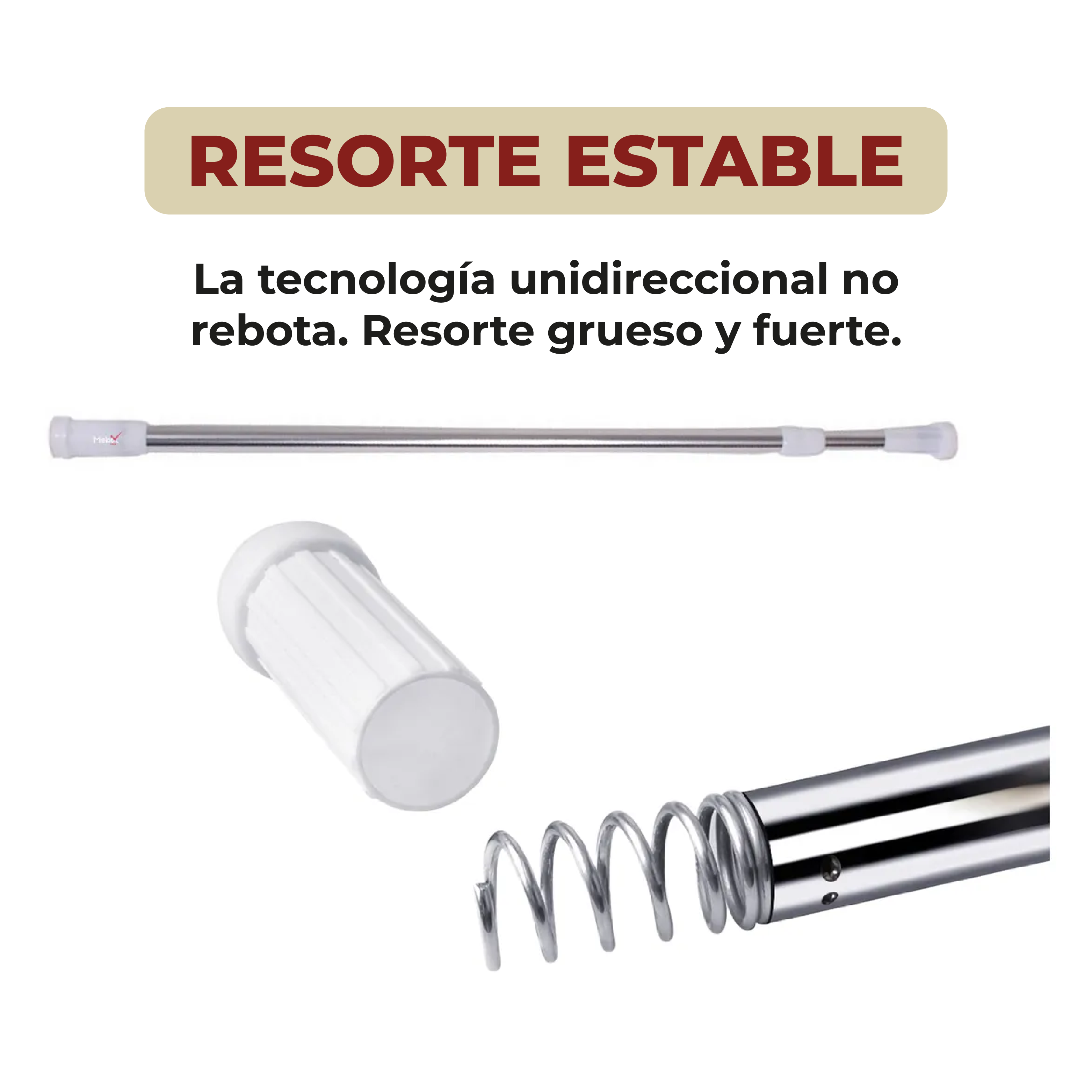 Foto 8 pulgar | Tubo para Cortina de Baño Barra Ajustable 1.1 x 2 m Plateado