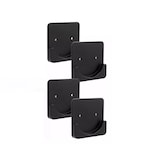 Soporte De Barra De Cortina Ganchos De Pared Cortinero 4pzs Eo Safe Imports Esi-15603 Negro
