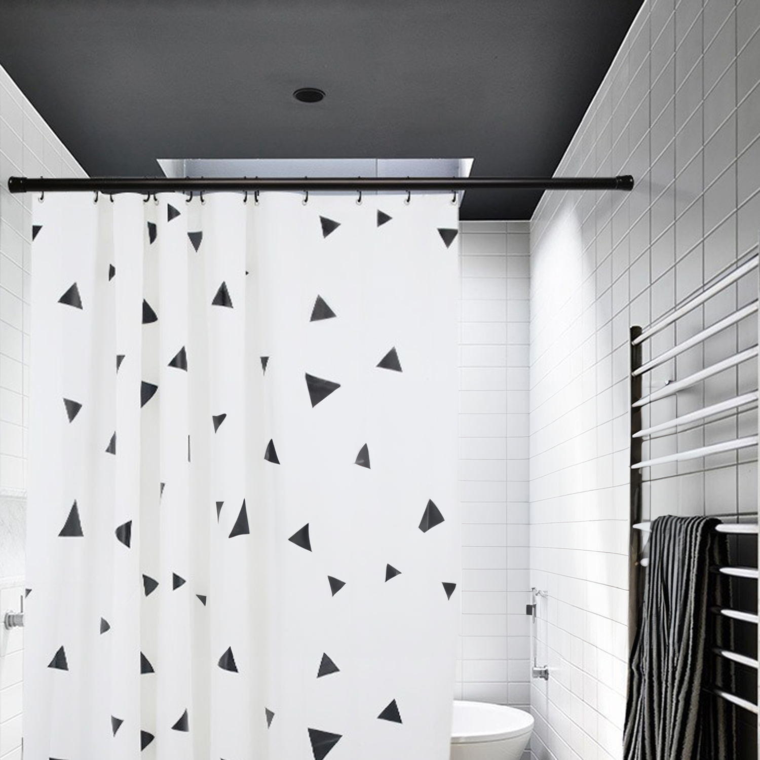 Foto 3 pulgar | Tubo Para Cortina De Baño Barra Ajustable 1.1 M X 2.0 M