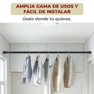 Foto 3 | Tubo para Cortina de Baño Barra Ajustable 1.1 x 2.0 mNegro
