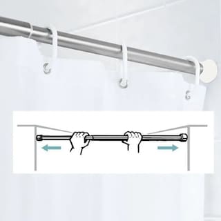 Foto 5 | Tubo Para Cortina De Baño Ajustable 70 Cm - 120 Cm