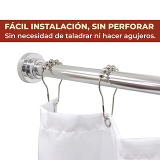 Foto 4 | Tubo Para Cortina De Baño Expandible Ajustable 105-170 Cm
