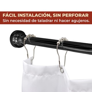Foto 4 | Tubo Para Cortina De Baño Expandible Ajustable 105-170 Cm