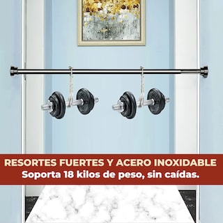 Foto 5 | Tubo Para Cortina De Baño Expandible Ajustable 105-170 Cm
