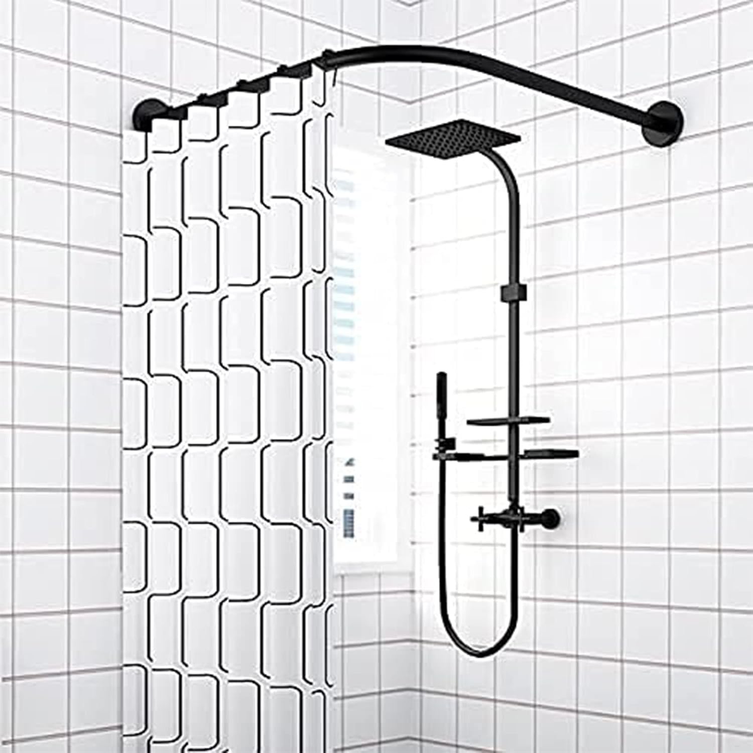 Foto 2 pulgar | Tubo Cortina Baño Ajustable 80-100cm