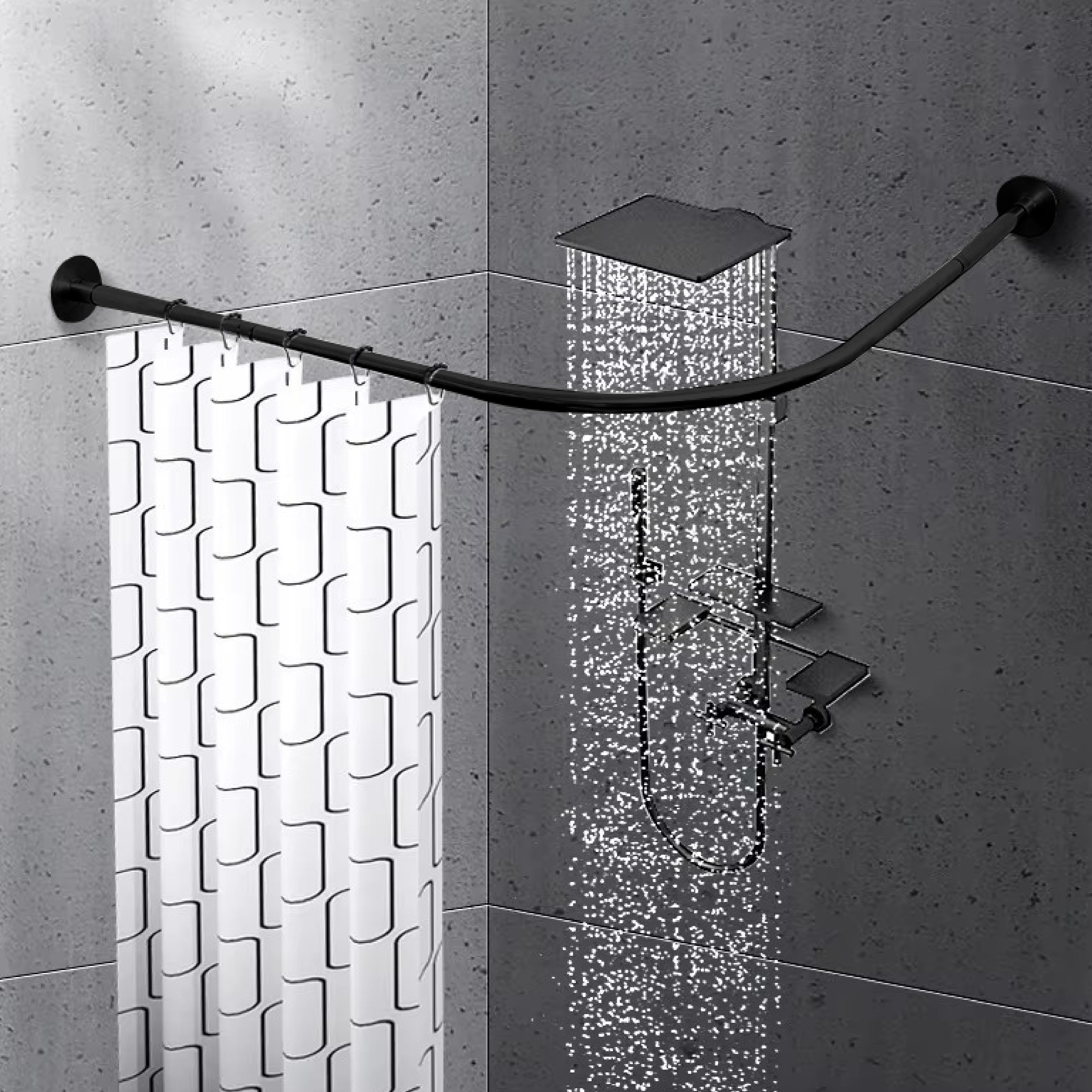 Foto 2 | Tubo Cortina Baño Ajustable 80-100cm