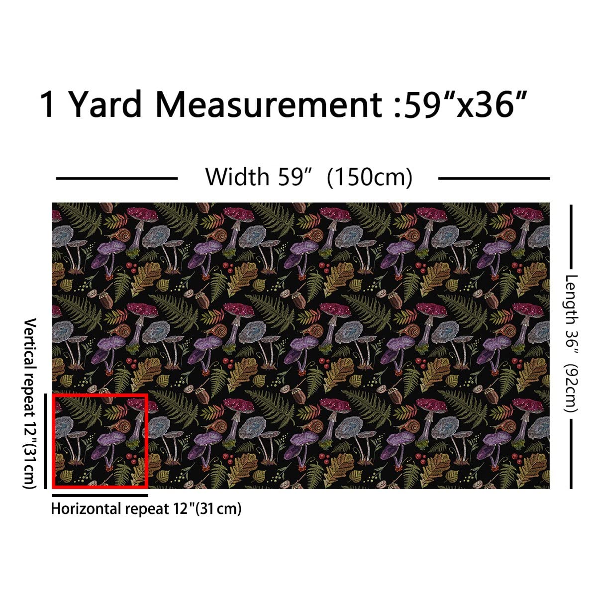 Foto 3 pulgar | Fabric Castle Fairy Wild Mushroom, Impermeable, 1 Yarda - Venta Internacional.