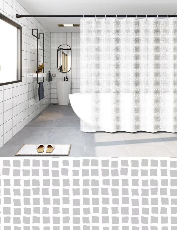Foto 1 | Cortina Para Baño De Peva Impermeable 180 X 180 Gavin