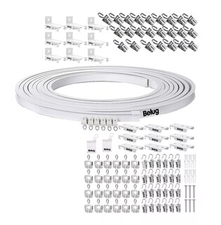 Foto 1 | Silenciosos Riel De Cortina De Techo Flexible Montaje Curvo Belug Blanco