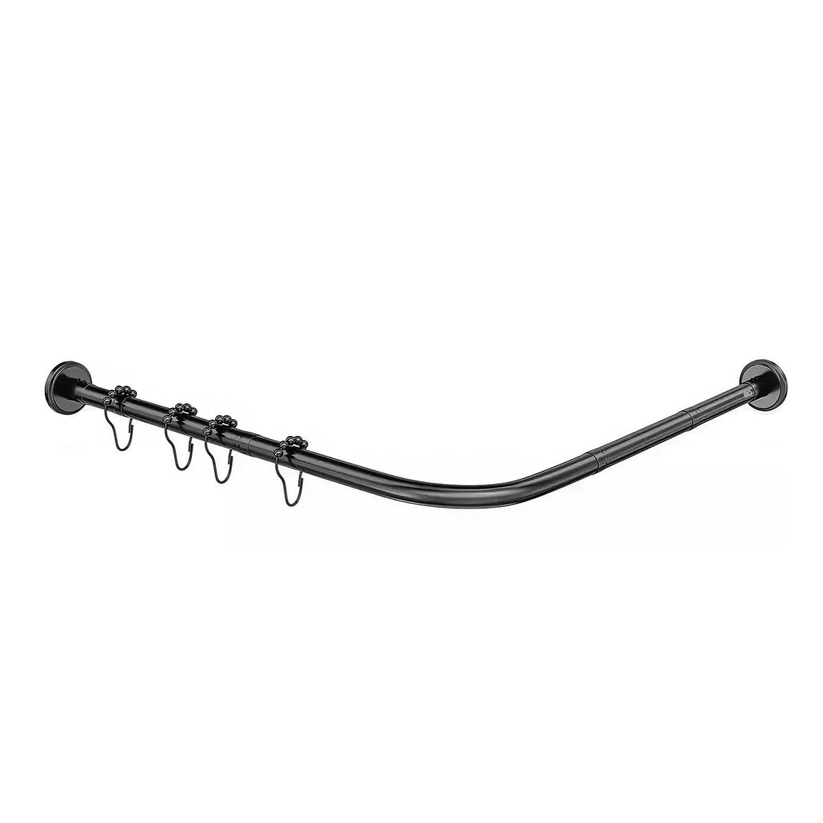 Barra De Cortina De Ducha En Escuadra Eo Safe Imports Esi-18924 Negro