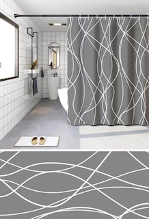 Foto 1 | Cortina De Baño Peva Impermeable Argenis 180 X 180 Cm