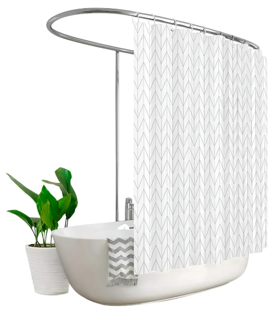 Foto 2 | Xtellar Cortina De Baño Elegante Y Práctica, Impermeable, Con Ganchos Incluidos