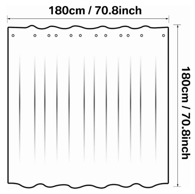 Foto 4 pulgar | Cortina De Baño Xtellar Premium 180x180cm, Impermeable Y Decorativa Con Ganchos Incluidos