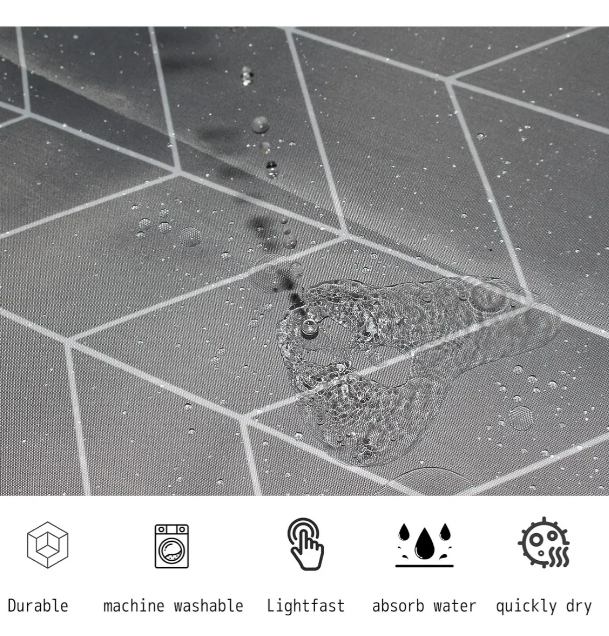 Foto 4 pulgar | Xtellar Cortina De Baño Elegante Y Práctica, Impermeable, Con Ganchos Incluidos