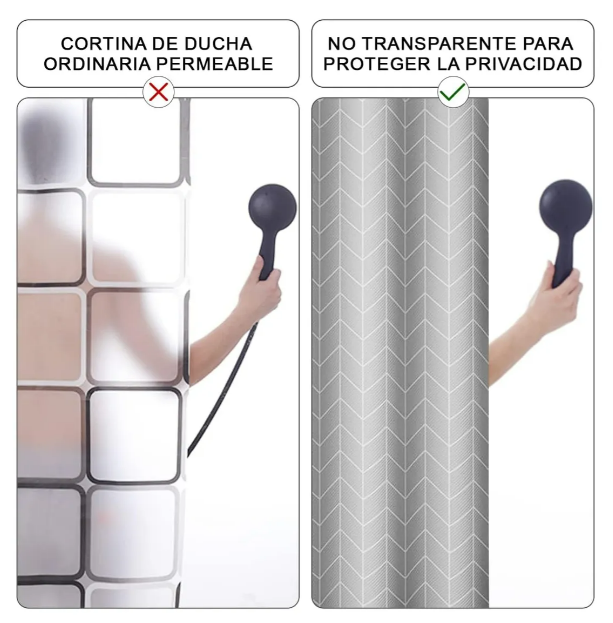 Foto 5 pulgar | Xtellar Cortina De Baño Elegante Y Práctica, Impermeable, Con Ganchos Incluidos