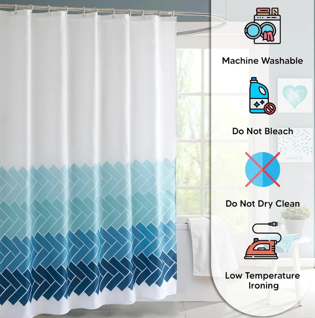 Foto 3 pulgar | Elegante Cortina De Baño Xtellar Impermeable Y Reusable, 180x180 Cm, Incluye 12 Ganchos Premium