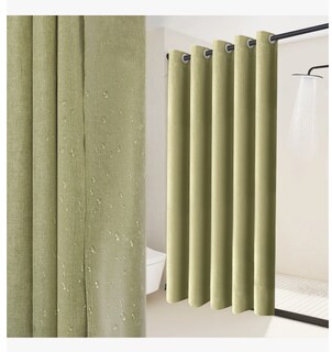 Foto 1 | Cortina Xtellar Para Baño De Tela Lavable Impermeable Lino 200x200 Verde 200×200