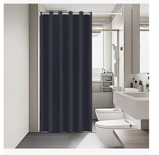 Foto 1 | Cortina Xtellar Para Baño De Tela Lavable Impermeable Lino 200x200 Azul 200×200