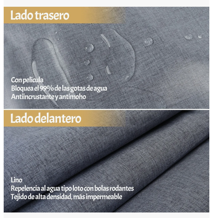 Foto 3 pulgar | Cortina Xtellar Para Baño De Tela Lavable Impermeable Lino 200x200 Azul 200×200