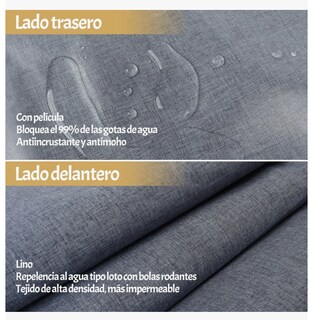 Foto 2 | Cortina Xtellar Para Baño De Tela Lavable Impermeable Lino 200x200 Azul 200×200