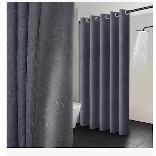 Foto 3 | Cortina Xtellar Para Baño De Tela Lavable Impermeable Lino 200x200 Azul 200×200