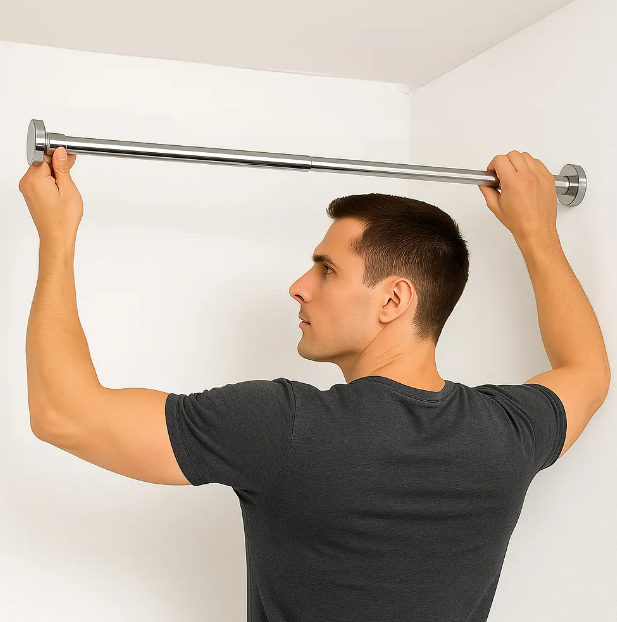 Foto 4 pulgar | Xtellar Barra De Cortina De Baño Y Ducha Extensible Premium En Acero Inoxidable