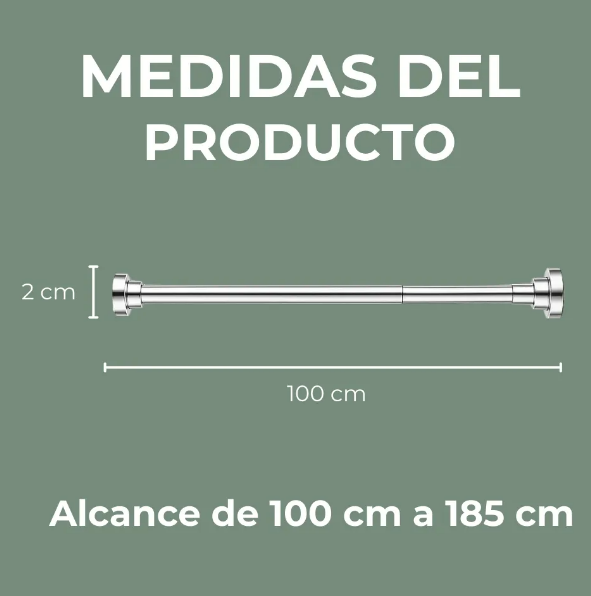 Foto 4 | Xtellar Barra De Cortina De Baño Y Ducha Extensible Premium En Acero Inoxidable