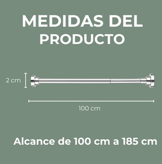 Foto 4 | Xtellar Barra De Cortina De Baño Y Ducha Extensible Premium En Acero Inoxidable
