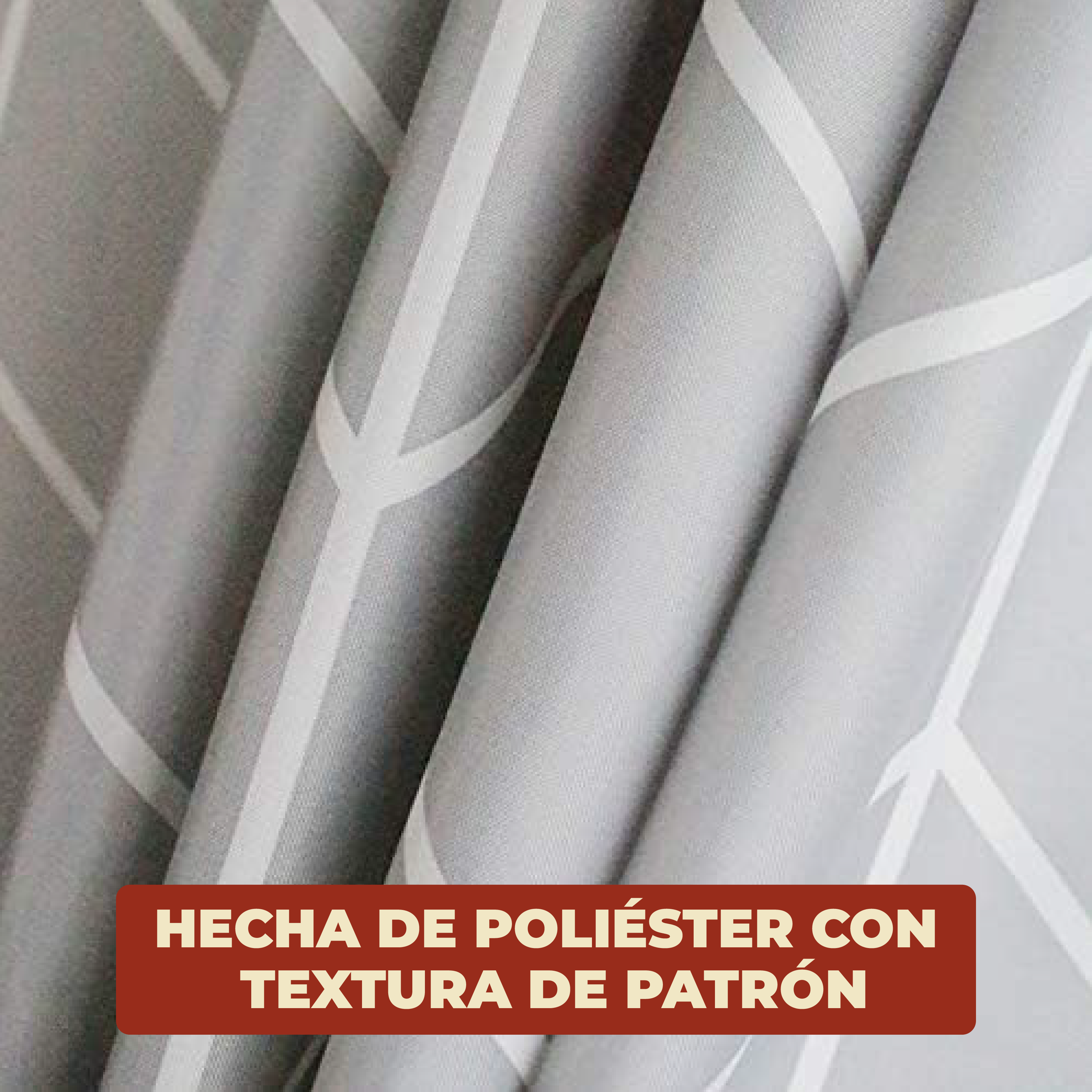 Foto 7 pulgar | Cortina de Baño Impermeable 180 x 180 cm Diseño de Líneas + Ganchos de Acero Inoxidable