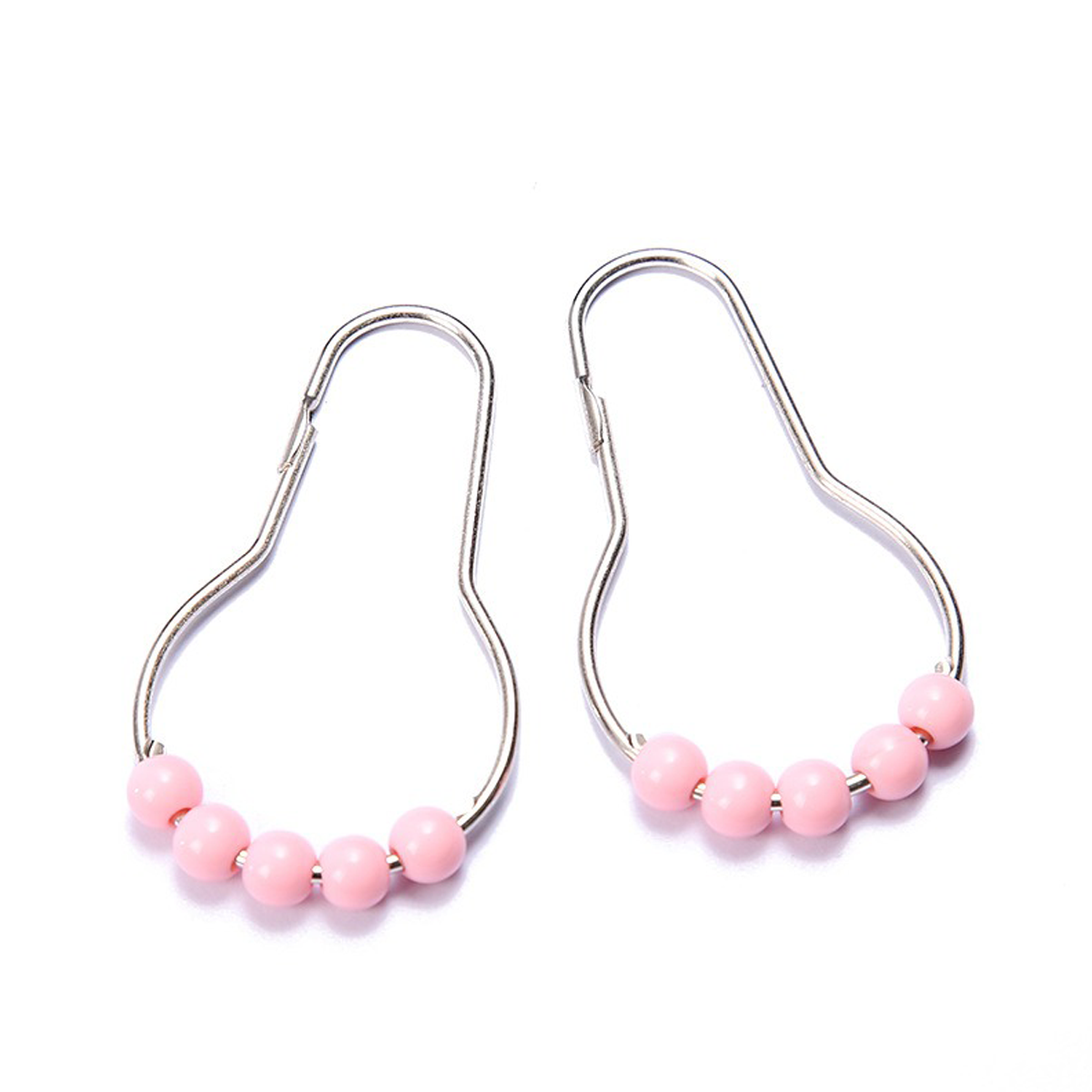 Foto 2 | Ganchos de Acero Inoxidable para Cortinas de Baño Rosa Set de 12