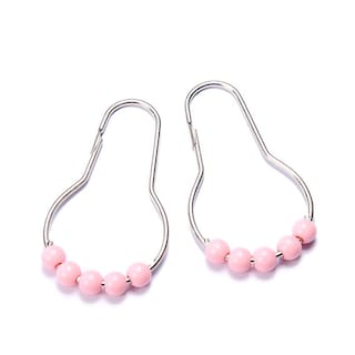 Foto 2 | Kit de 12 Ganchos color Rosa de Acero Inoxidable para Cortinas de Baño