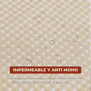 Foto 4 | Cortina de Baño con Tejido de Gofre 180 x 180 cm Amarilla + Ganchos Acero Inoxidable