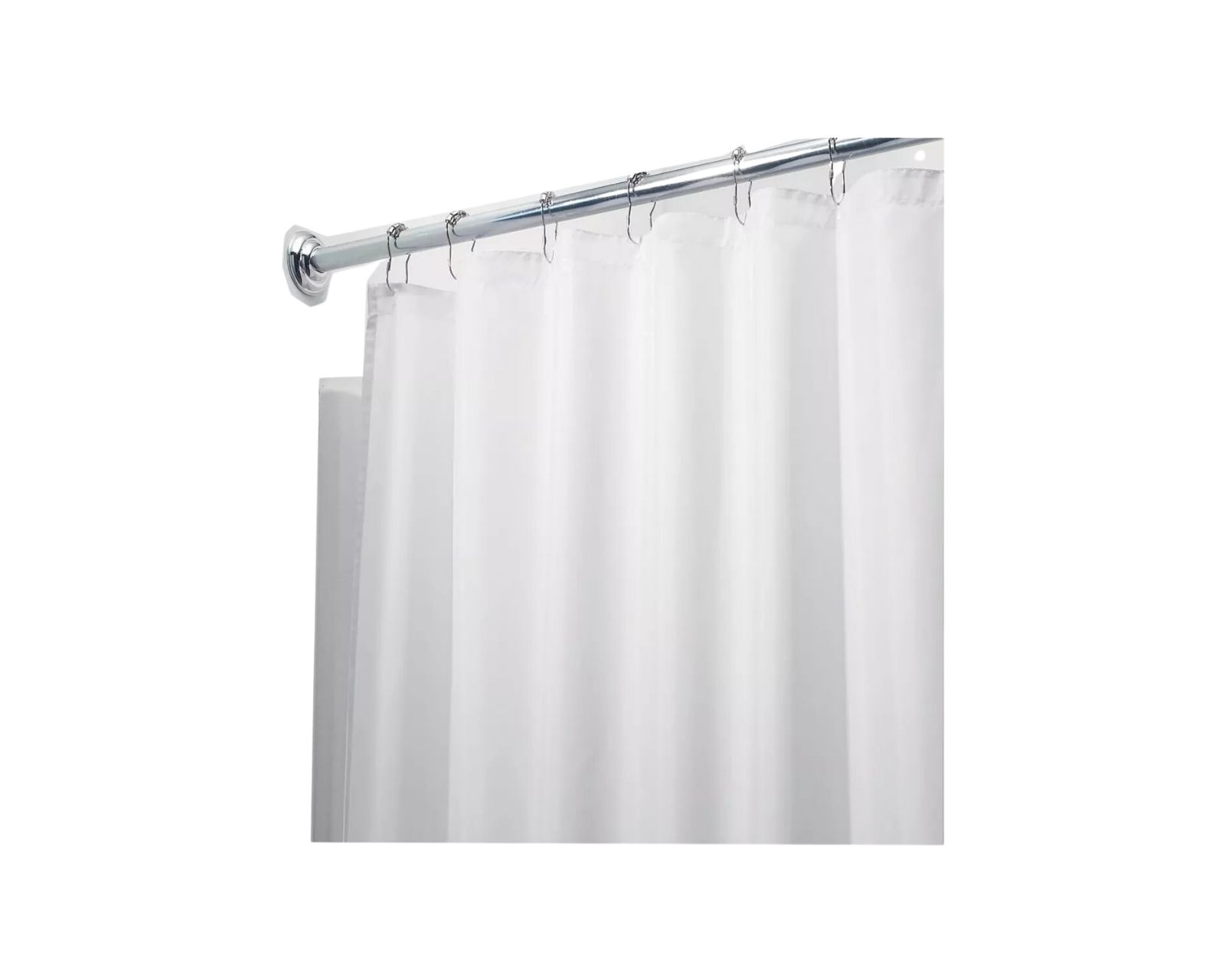 Foto 2 pulgar | Cortina De Baño Poliéster 214x183cm+ganchos Acero Inoxidable