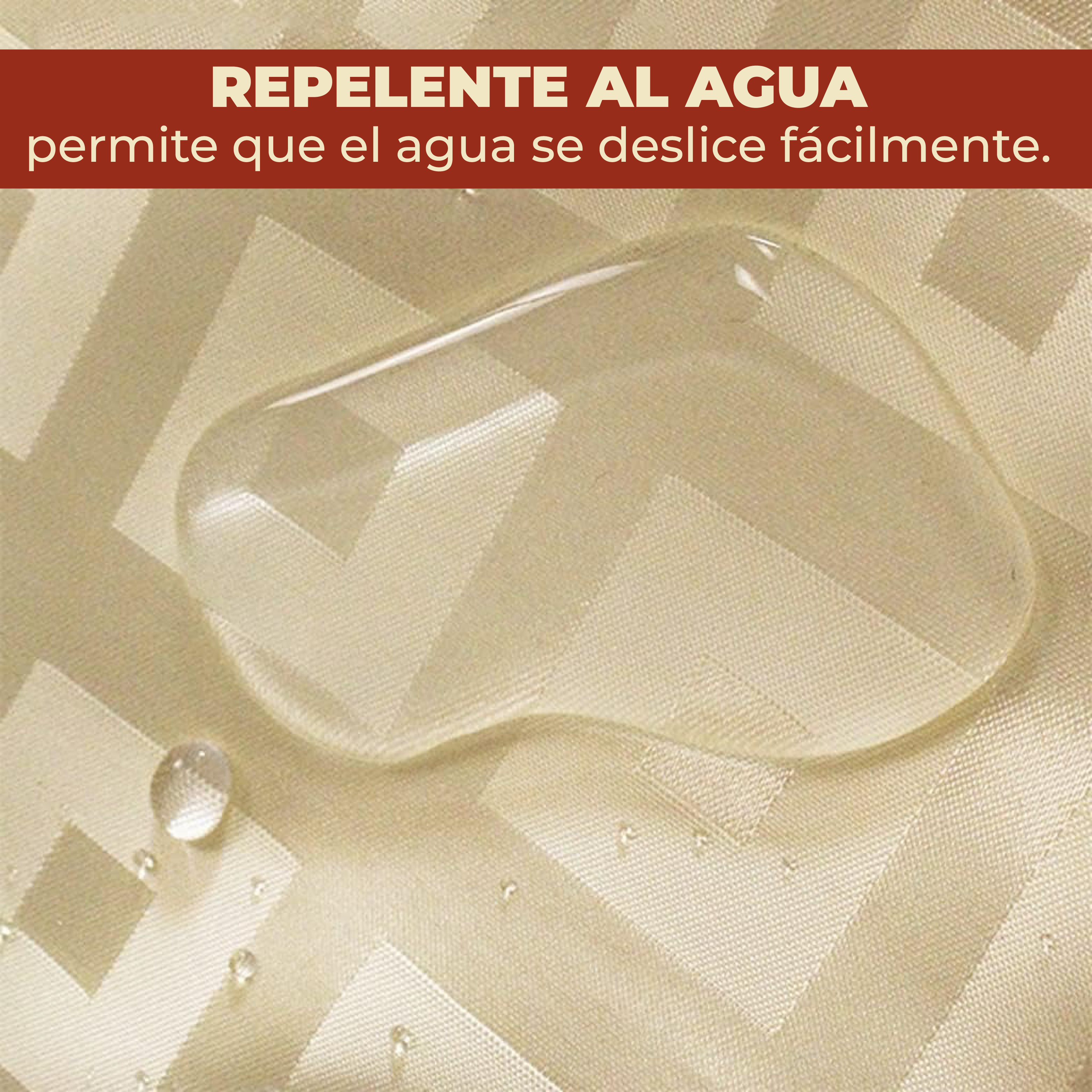 Foto 6 pulgar | Cortina De Baño De Tela Impermeable Con Diseño De Cuadros 200 X 200 Cm Color Beige