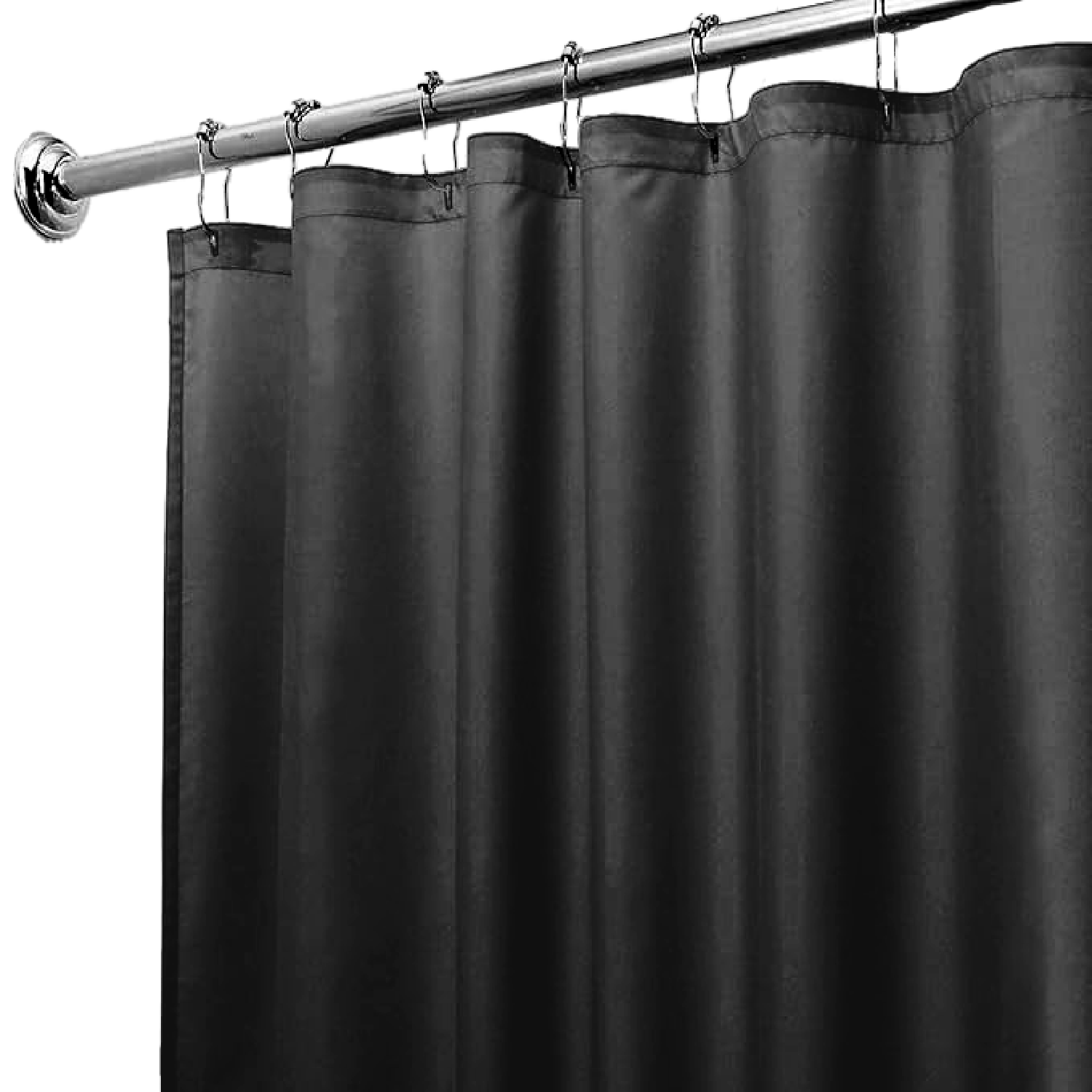 Foto 3 pulgar | Cortina De Baño Poliéster 200x200cm+ganchos Acero Inoxidable