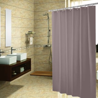 Foto 8 | Cortina De Baño De Poliéster 200 X 200 Cm Color Gris + Ganchos De Acero Inoxidable